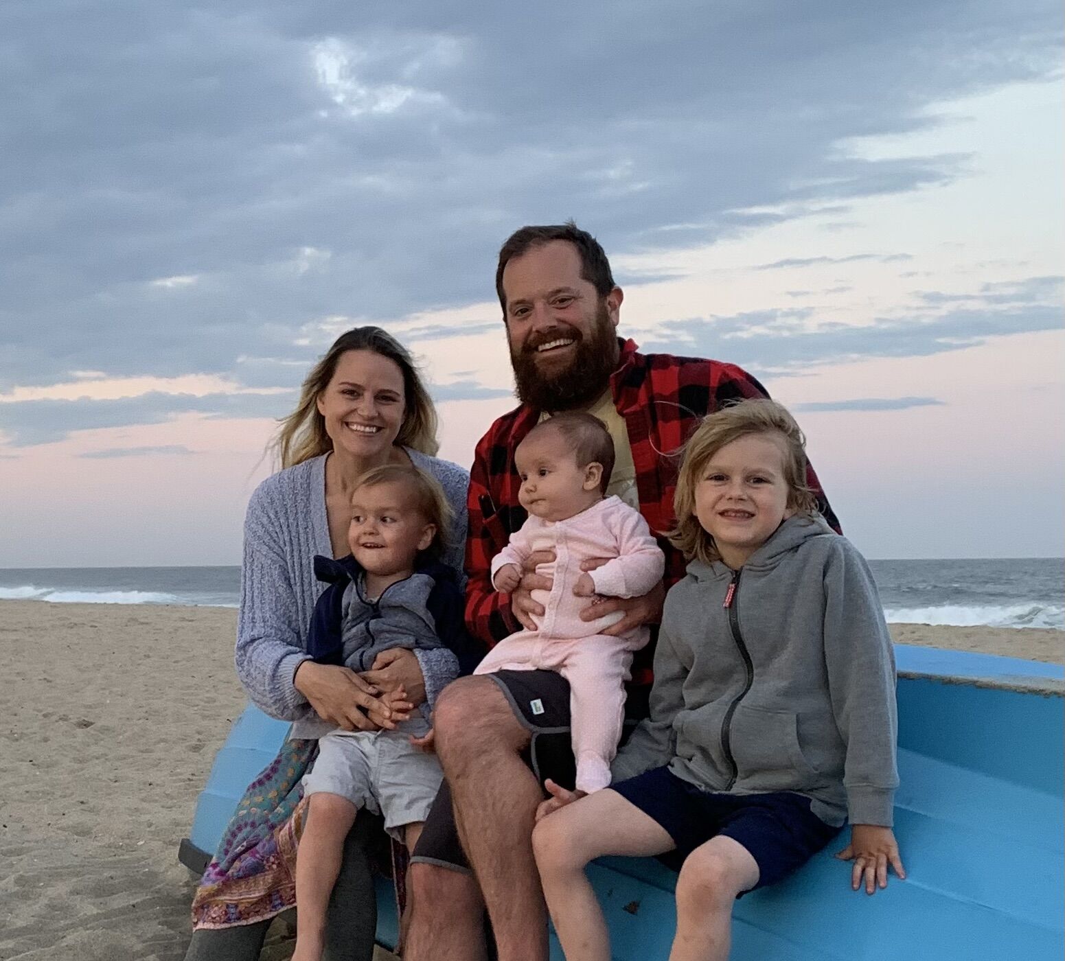 Family at Bradley Beach